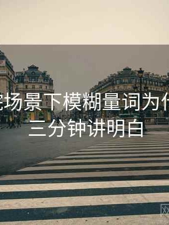 欧乐影院场景下模糊量词为什么常见：三分钟讲明白