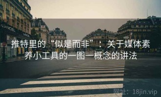 推特里的“似是而非”：关于媒体素养小工具的一图一概念的讲法