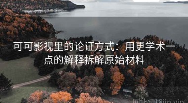 可可影视里的论证方式：用更学术一点的解释拆解原始材料