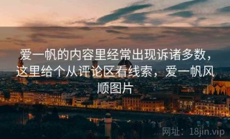 爱一帆的内容里经常出现诉诸多数，这里给个从评论区看线索，爱一帆风顺图片