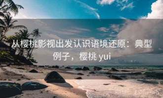 从樱桃影视出发认识语境还原：典型例子，樱桃 yui