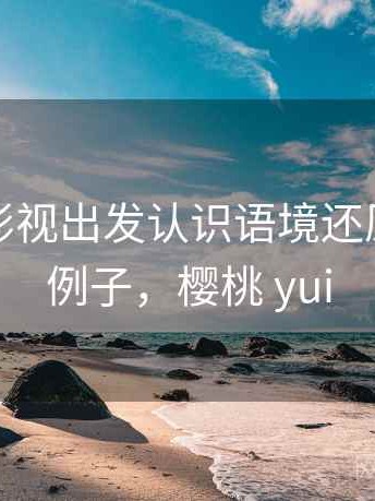 从樱桃影视出发认识语境还原：典型例子，樱桃 yui