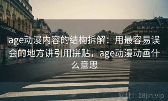 age动漫内容的结构拆解：用最容易误会的地方讲引用拼贴，age动漫动画什么意思