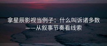 拿星辰影视当例子：什么叫诉诸多数——从叙事节奏看线索