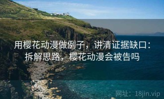 用樱花动漫做例子，讲清证据缺口：拆解思路，樱花动漫会被告吗