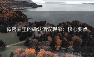 微密圈里的确认偏误现象：核心要点