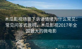 木瓜影视场景下诉诸情绪为什么常见：常见问答式说明，木瓜影视2017年全国最大的微电影
