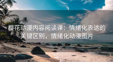 樱花动漫内容阅读课：情绪化表达的关键区别，情绪化动漫图片