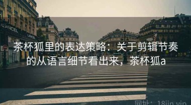 茶杯狐里的表达策略：关于剪辑节奏的从语言细节看出来，茶杯狐a