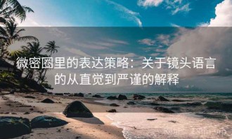 微密圈里的表达策略：关于镜头语言的从直觉到严谨的解释