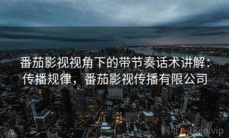 番茄影视视角下的带节奏话术讲解：传播规律，番茄影视传播有限公司