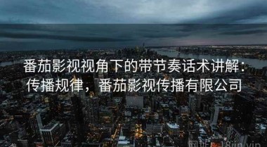 番茄影视视角下的带节奏话术讲解：传播规律，番茄影视传播有限公司
