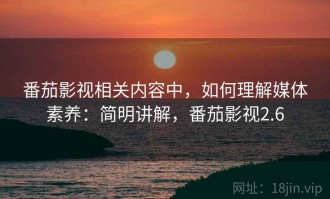 番茄影视相关内容中，如何理解媒体素养：简明讲解，番茄影视2.6