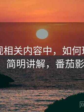 番茄影视相关内容中，如何理解媒体素养：简明讲解，番茄影视2.6