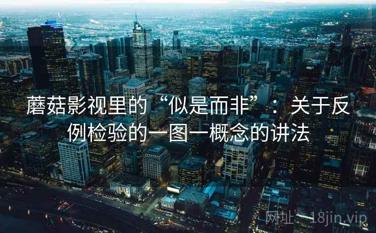 蘑菇影视里的“似是而非”：关于反例检验的一图一概念的讲法