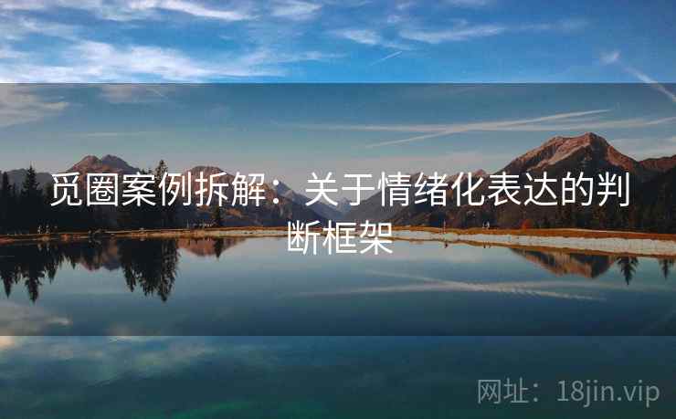 觅圈案例拆解:关于情绪化表达的判断框架 觅圈案例拆解:关于情绪化表达的判断框架
