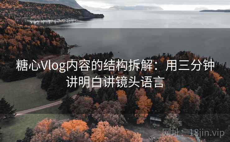 糖心Vlog内容的结构拆解:用三分钟讲明白讲镜头语言 糖心Vlog内容的结构拆解:用三分钟讲明白讲镜头语言