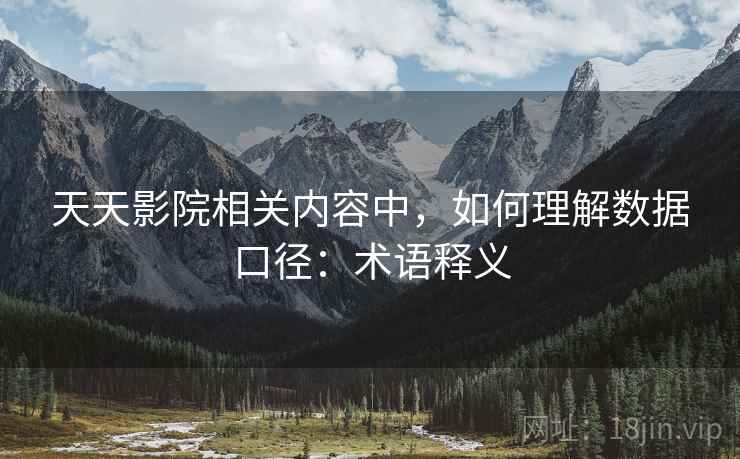 天天影院相关内容中,如何理解数据口径:术语释义 天天影院相关内容中,如何理解数据口径:术语释义